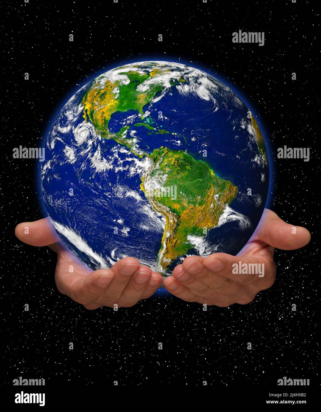 Sorge um den Planeten, konzeptuelles Bild Stockfoto