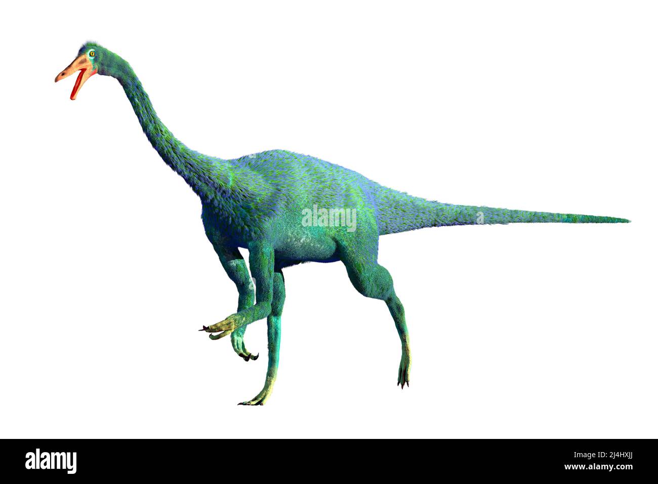 Kunstwerk des Dinosauriers Gallimimus Stockfoto