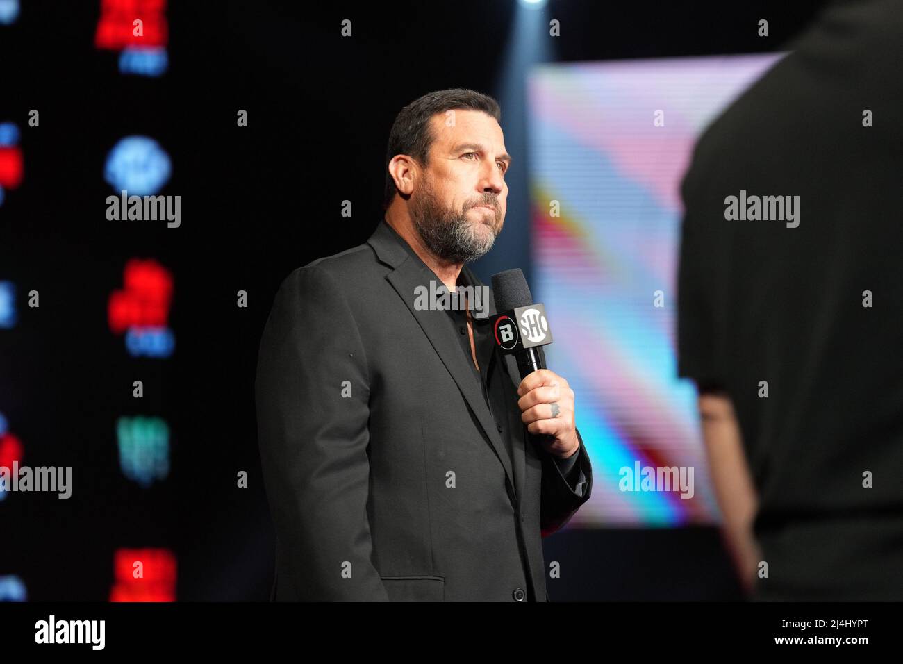 San Jose, Ca, USA. 15. April 2022, SAN JOSE, San Jose, Kalifornien, USA: SAN JOSE, CA - 15. April: John McCarthy im SAP Center for Bellator 277: McKee vs Pitbull 2 - Veranstaltung am 15. April 2022 in SAN JOSE, USA. (Bild: © Louis Grasse/PX Imagens via ZUMA Press Wire) Bild: ZUMA Press, Inc./Alamy Live News Stockfoto