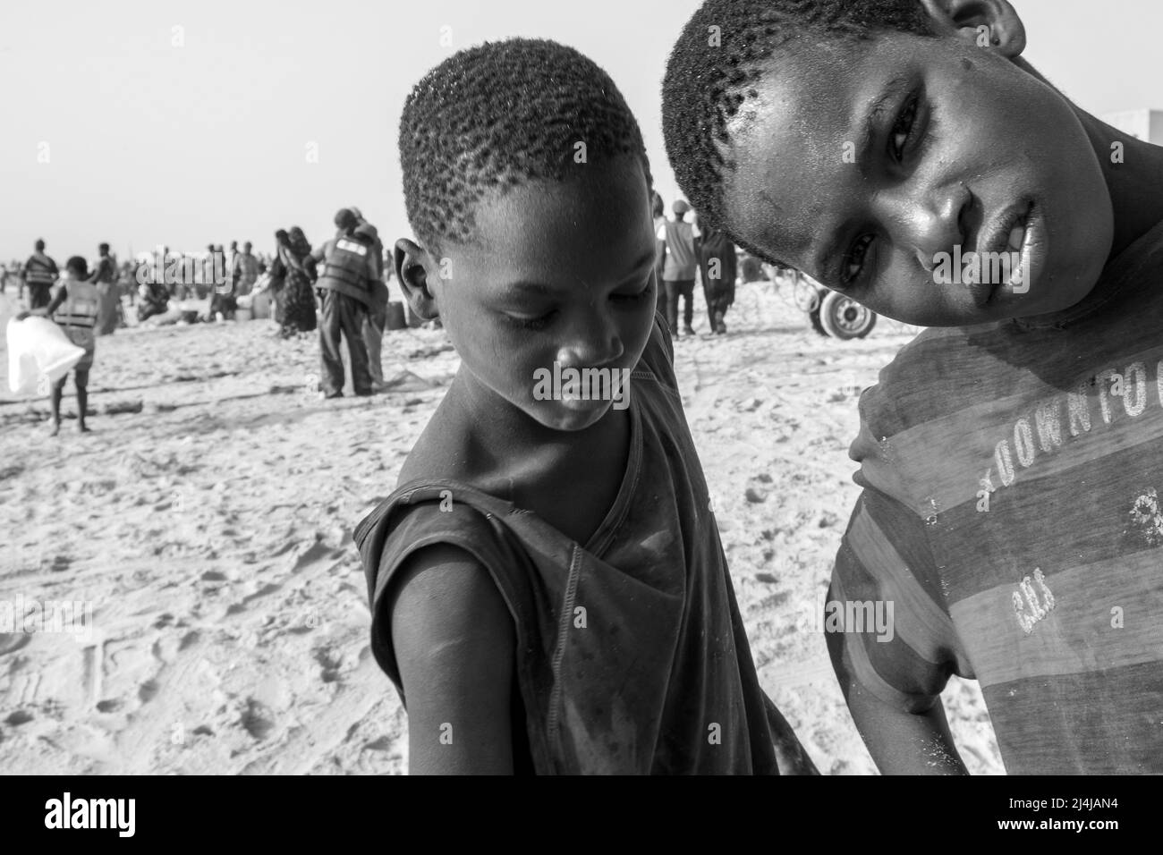 Mauretanien, Nouakchott, Fischmarkt am Ufer des Atlantiks Stockfoto