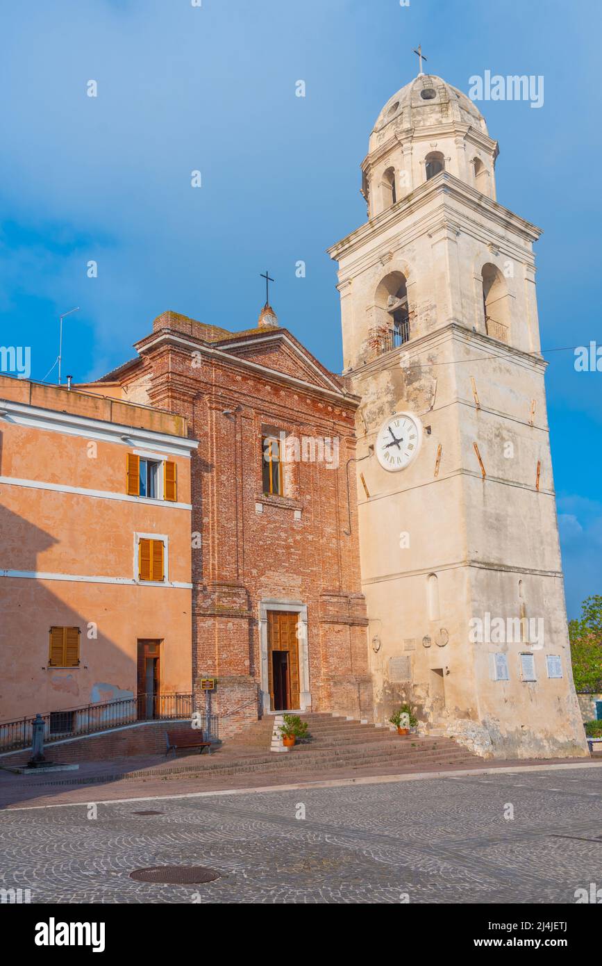 Kirche von San Nicolo di Bari in Sirolo, Italien. Stockfoto
