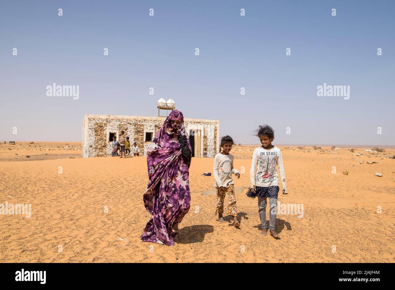 Mauretanien, Umgebung von Chinguetti, Wüstennomaden Stockfoto