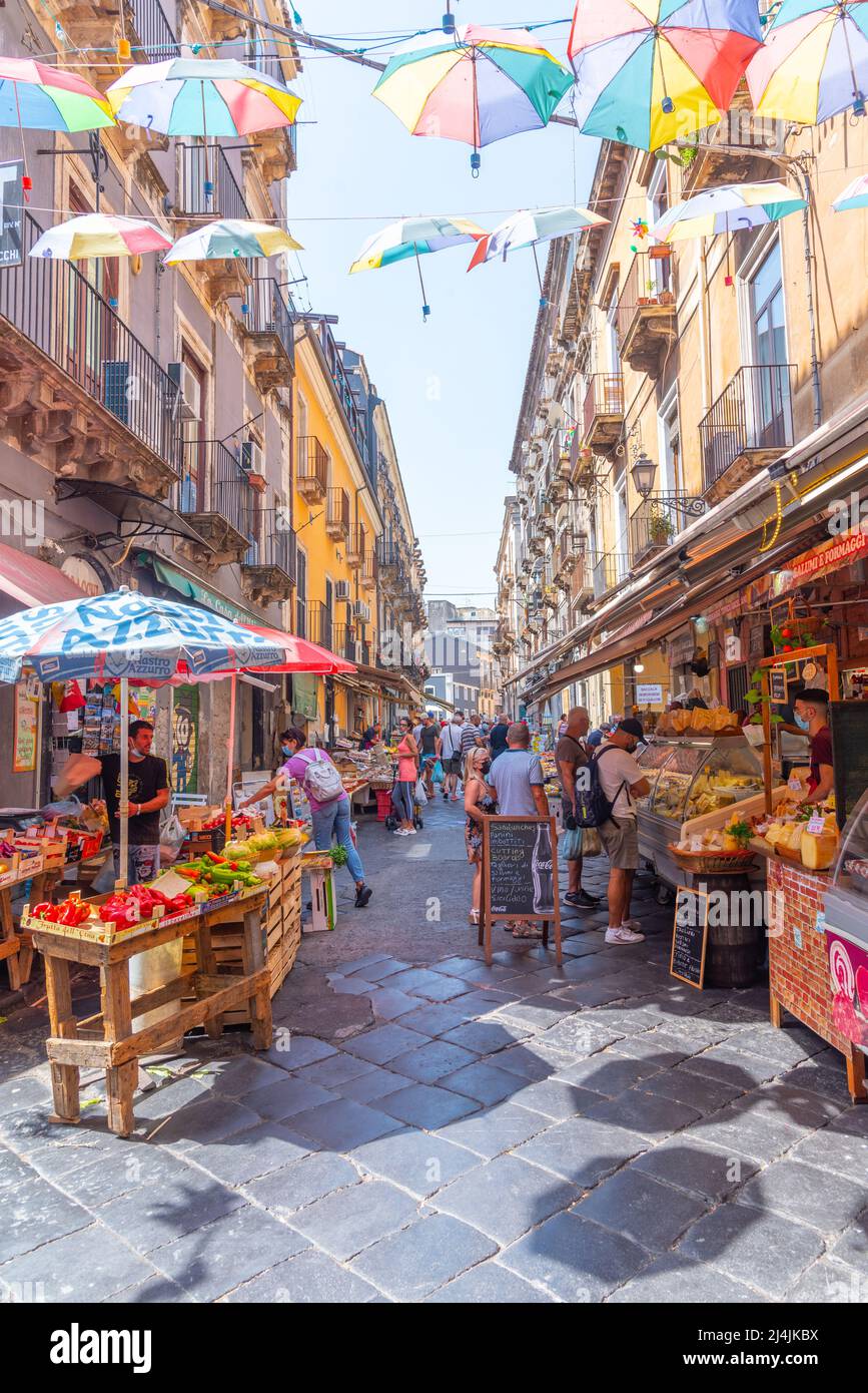 Gebäude der Universita degli studi di catania in Sizilien, Italien. Stockfoto