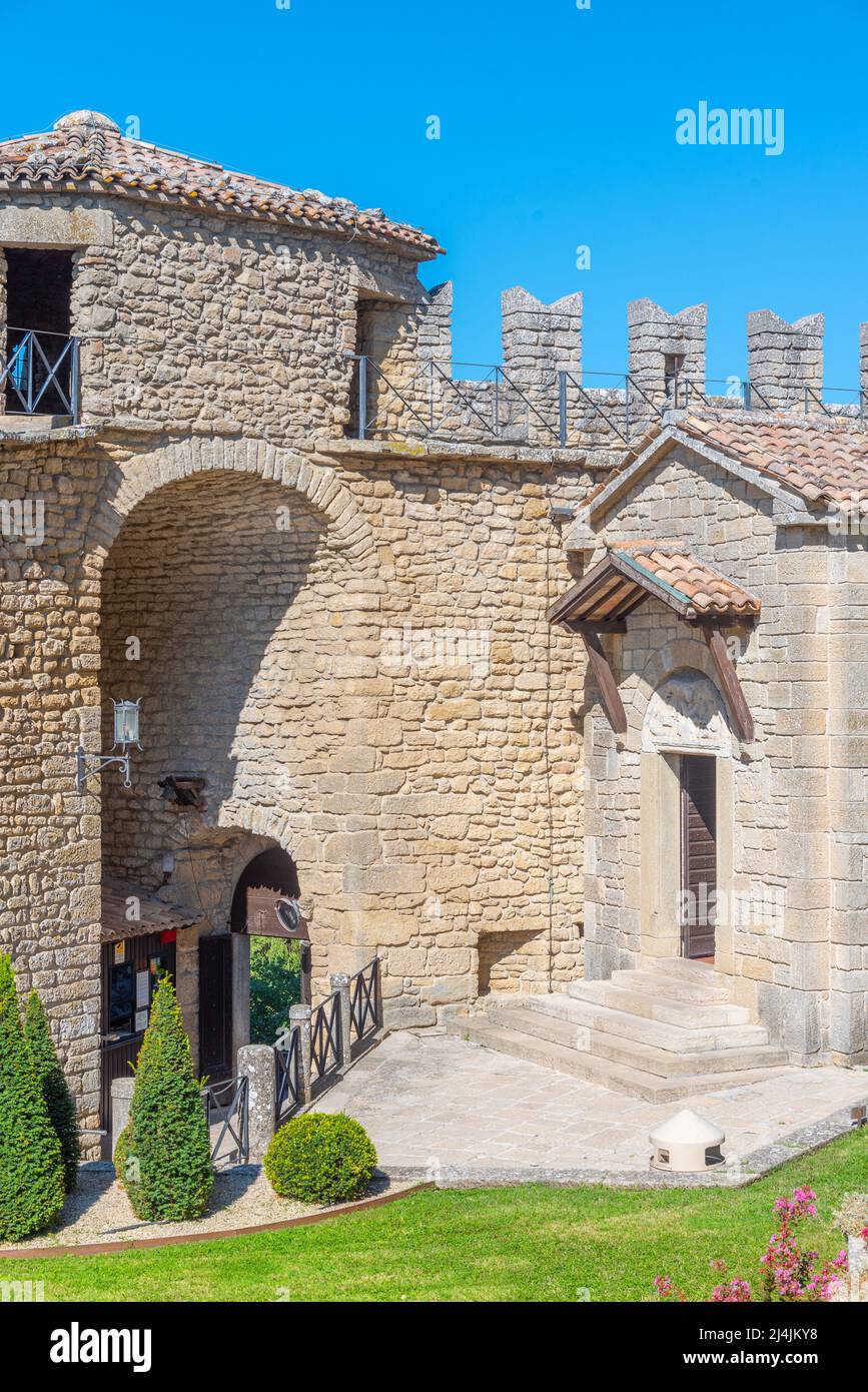 Kapelle Santa Barabara in San Marino. Stockfoto