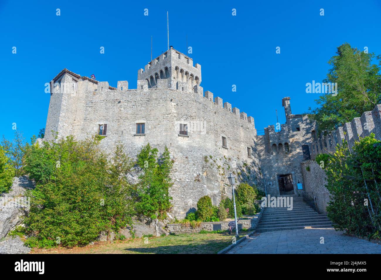 Der zweite Turm von San Marino: Die Cesta oder Fratta. Stockfoto