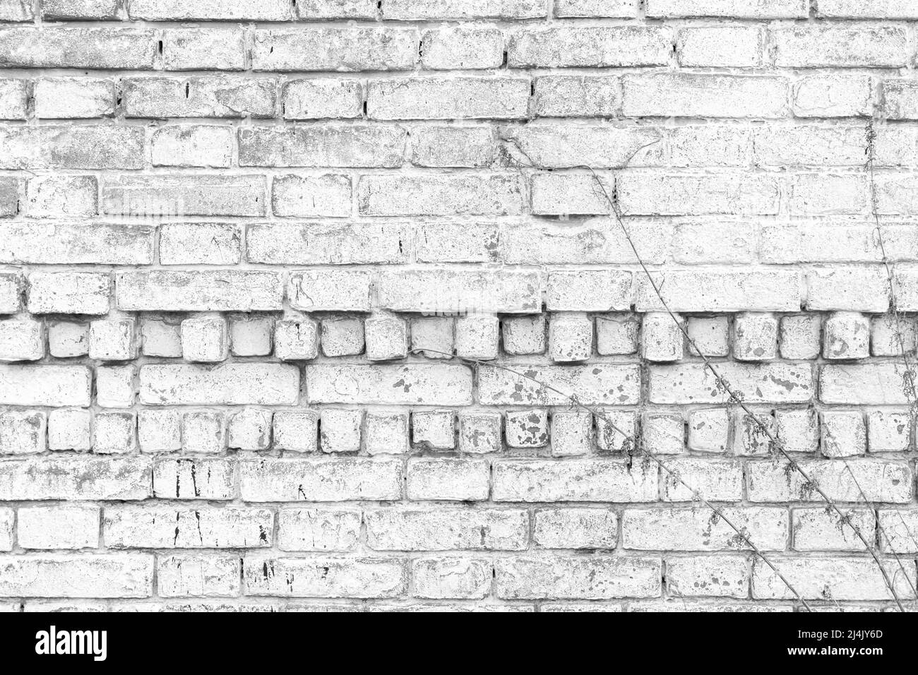 Weißer Backstein-Hintergrund im Retro-Stil, Mauerwerk-Konzept im Hintergrund Stockfoto
