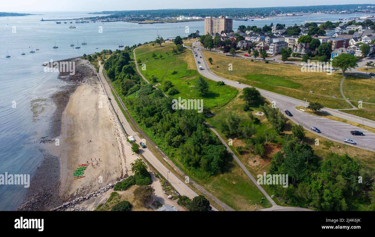 Cutter Street und, Eastern Promenade, Portland, ME, USA Stockfoto