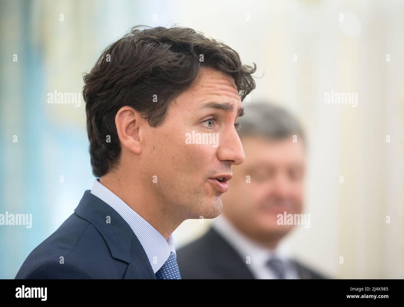 Kiew, Ukraine. 11.. Juli 2016. Premierminister von Kanada, Justin Trudeau, gesehen während seines offiziellen Besuchs in Kiew, Ukraine. (Bild: © Mykhaylo Palinchak/SOPA Images via ZUMA Press Wire) Stockfoto