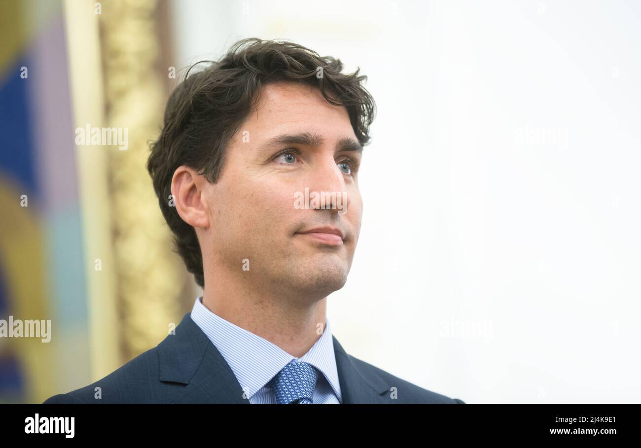 Kiew, Ukraine. 11.. Juli 2016. Premierminister von Kanada, Justin Trudeau, gesehen während seines offiziellen Besuchs in Kiew, Ukraine. (Bild: © Mykhaylo Palinchak/SOPA Images via ZUMA Press Wire) Stockfoto