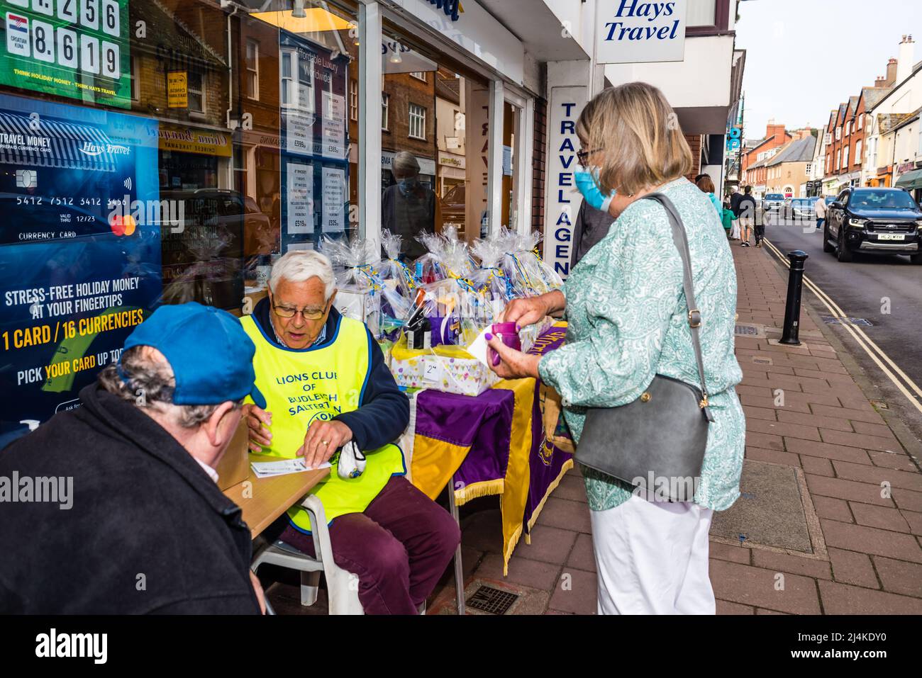 Budleigh Lions Osterverlosung Geld für gute lokale Zwecke sammeln. Stockfoto