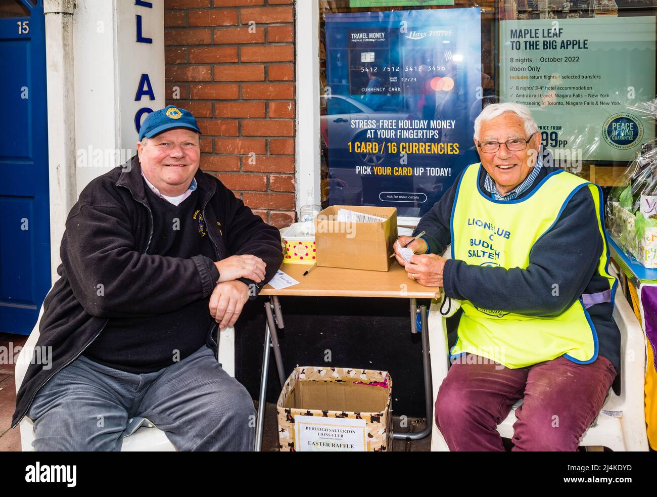 Budleigh Lions Osterverlosung Geld für gute lokale Zwecke sammeln. Stockfoto