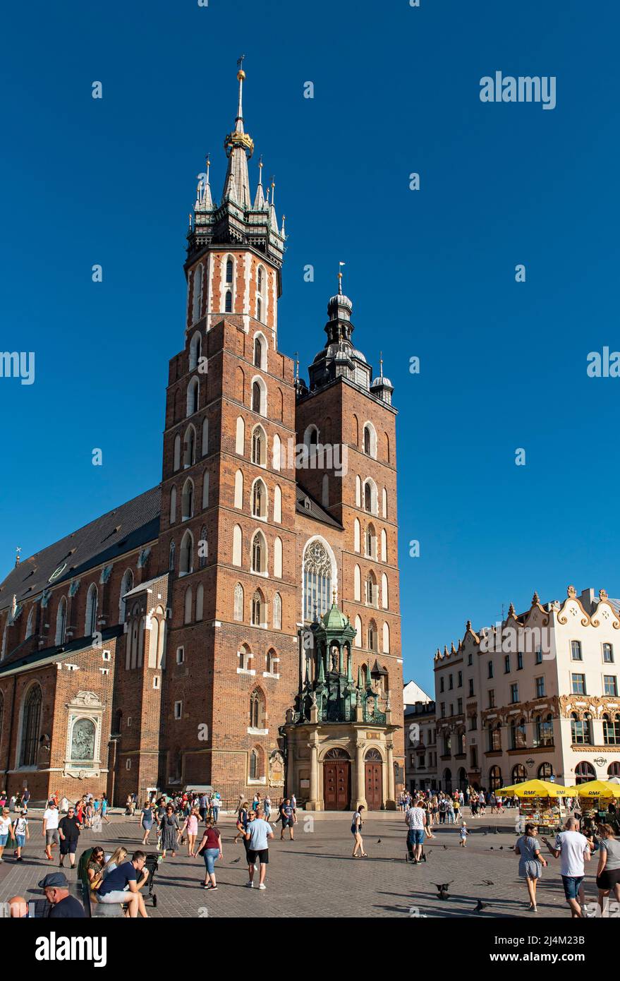 Marienkirche, Hauptplatz, Rynek Glowny, Krakau, Polen Stockfoto