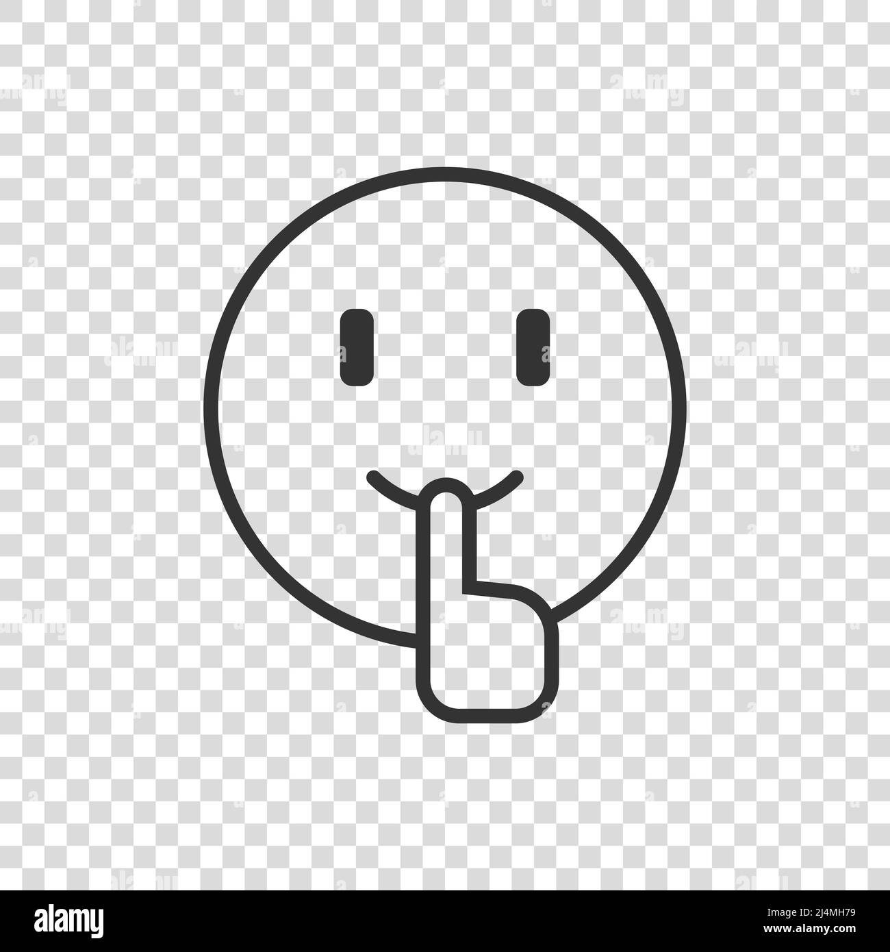 Leises Symbol in flachem Stil. Vektordarstellung auf isoliertem Hintergrund stumm schalten. Hush unterzeichnen Geschäftskonzept. Stock Vektor