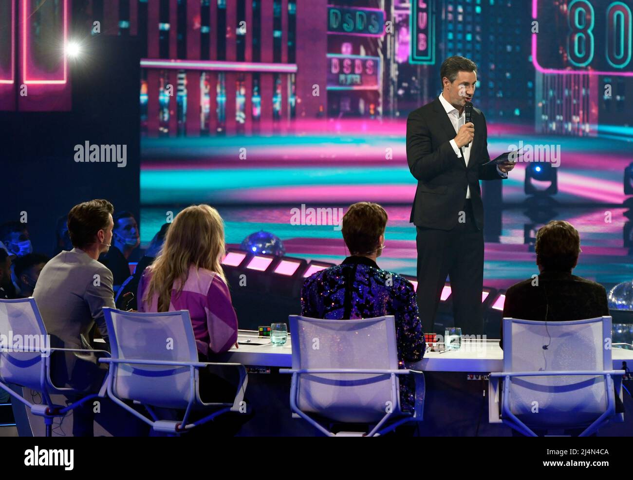 Köln, Deutschland. 16. April 2022. Moderator Marco Schreyl führt durch ...