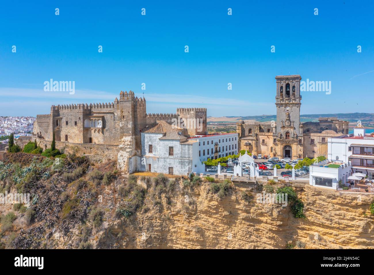 Schloss in Arcos de la Oro in Spanien Stockfoto