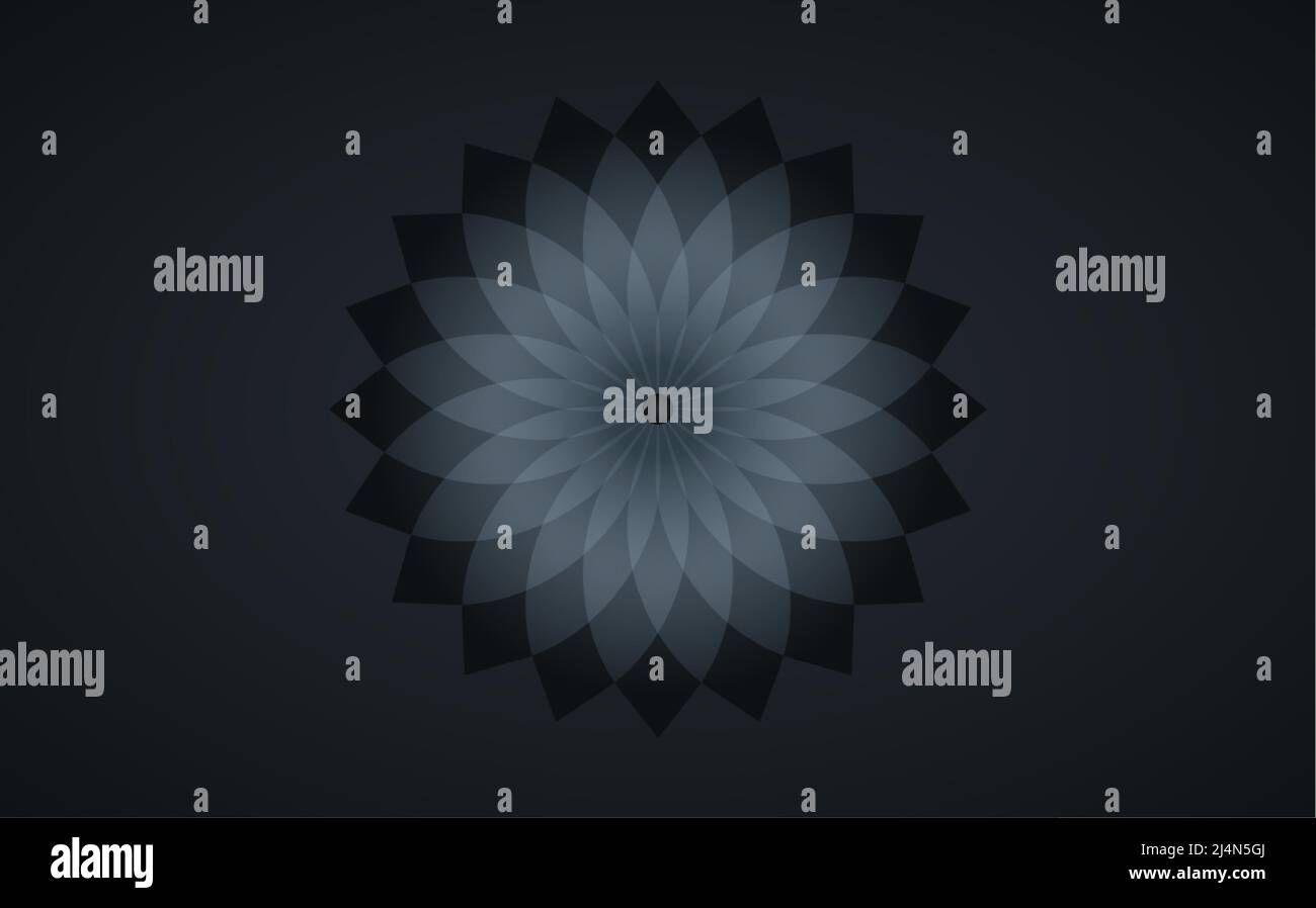 Lotuslogo in Violettgold, Blume des Lebens. Heilige Geometrie. Symbol für Harmonie und Balance. Goldener Luxus Zeichen der Reinheit. Chakra Yoga Design isoliert Stock Vektor