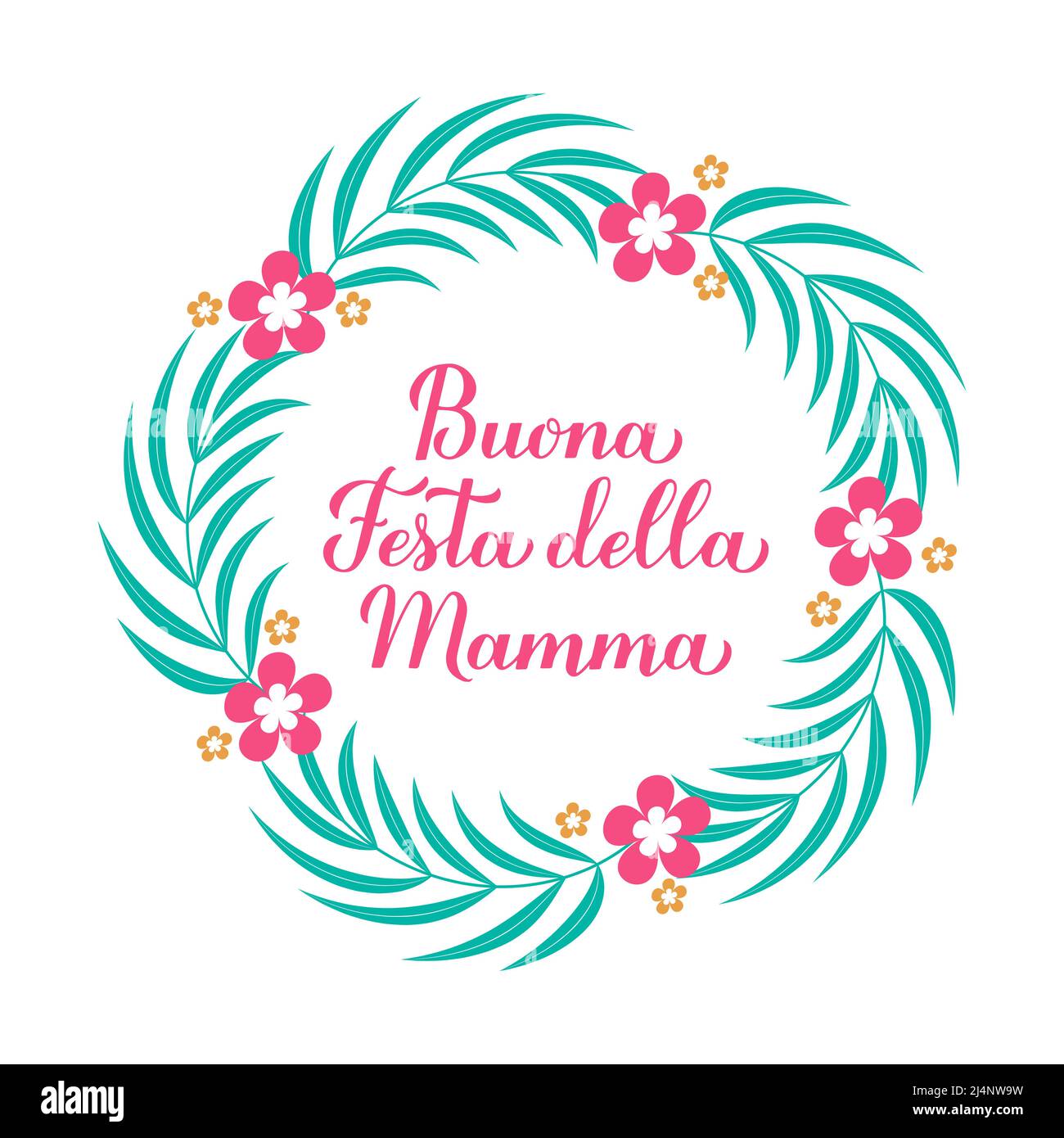 Buona Festa della Mamma Kalligraphie Handschriftzug. Alles gute zum