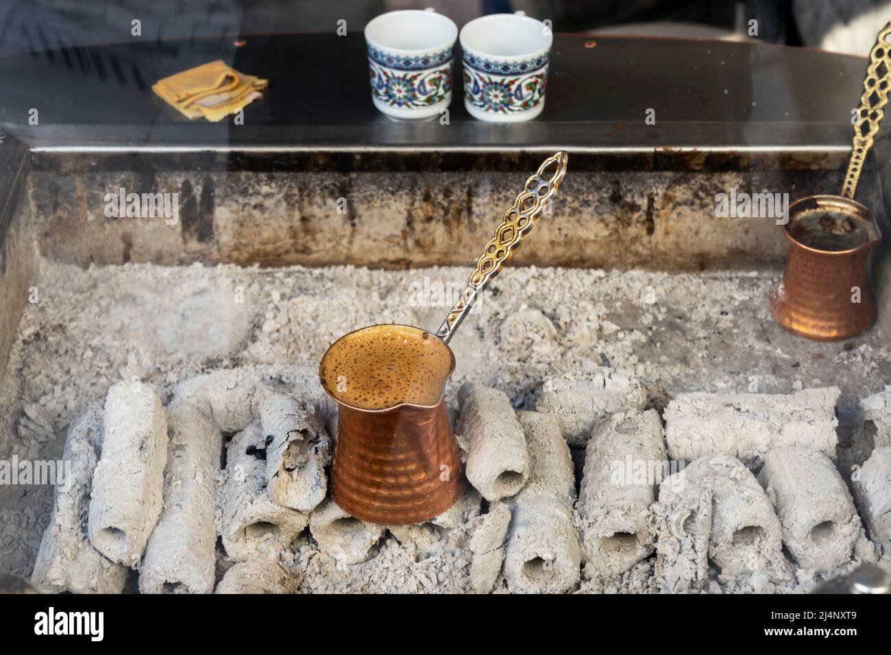 Türkei, Istanbul, Türkischer Kaffee Stockfoto