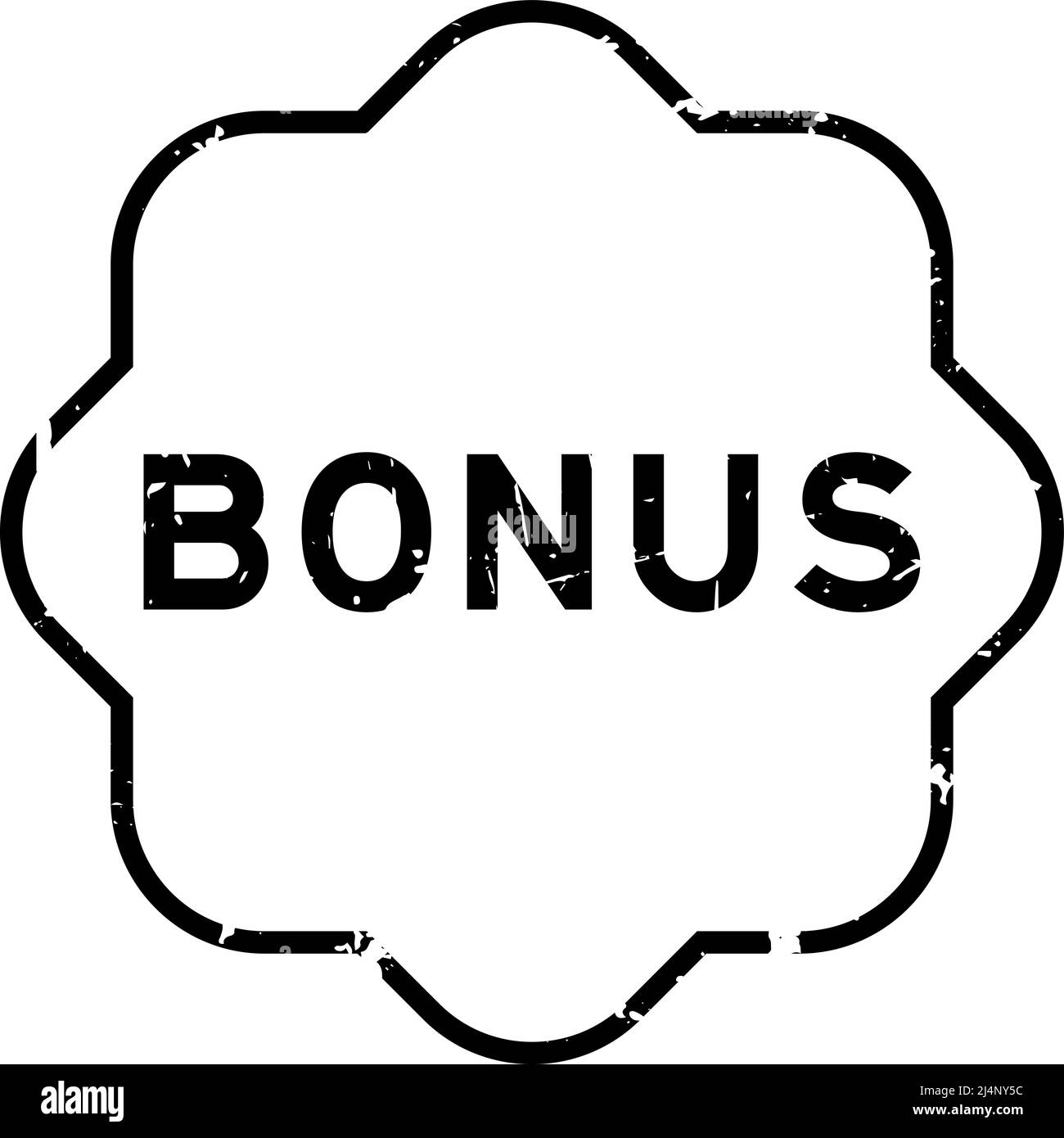 Grunge schwarz Bonus Wort Gummi Siegel Stempel auf weißem Hintergrund Stock Vektor
