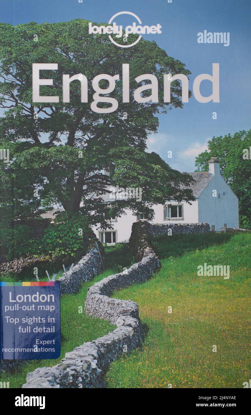 Der Lonely Planet Reiseführer für England Stockfoto