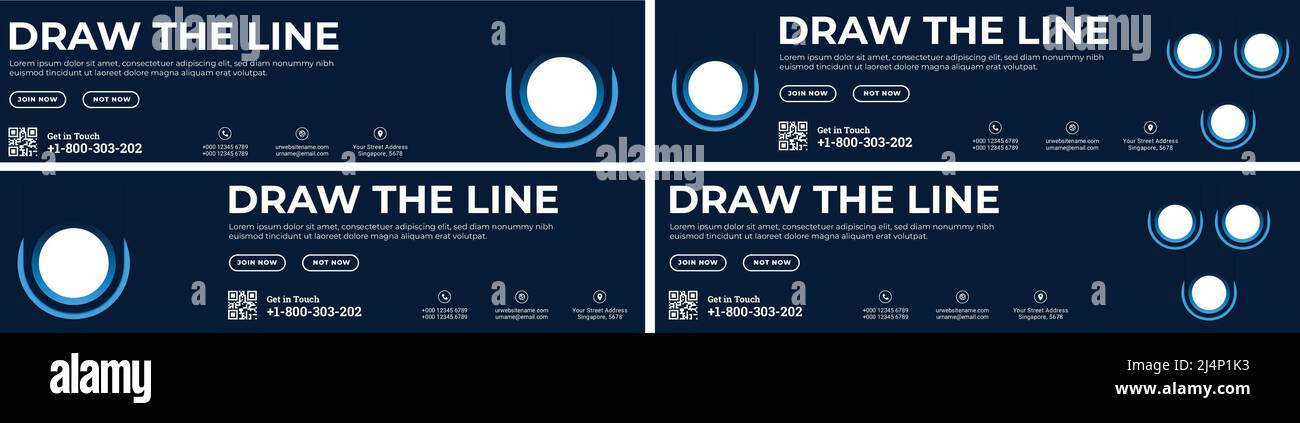 Abstraktes Bannerdesign für LinkedIn und andere Social-Media-Plattenformen Stock Vektor
