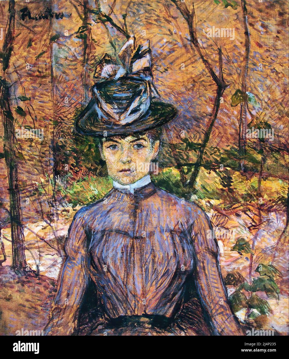 Henri de Toulouse-Lautrec - Porträt der französischen Künstlerin Suzanne Valadon - 1885 Stockfoto