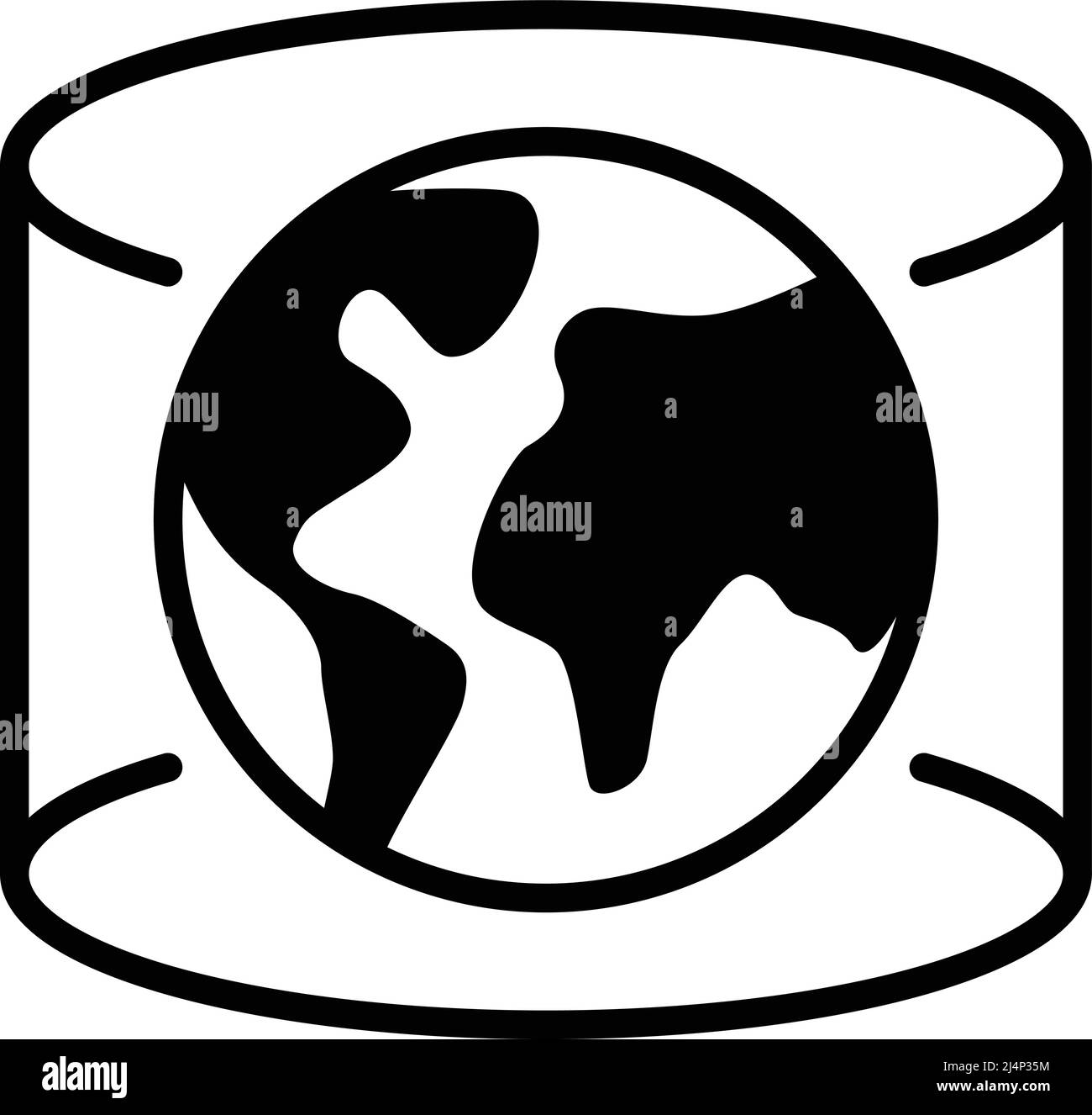 VR- und Metaverse-Technologiekonzepte. Erde fliegt im Raum Stock Vektor