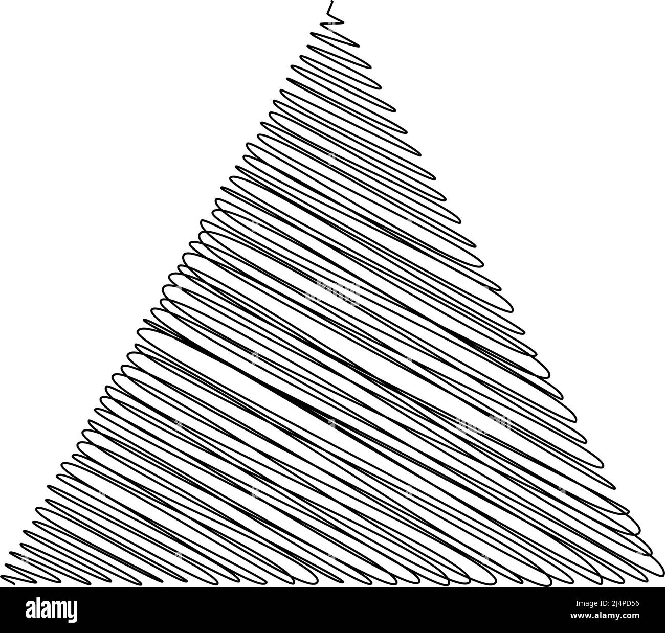 Dreieck Freihandzeichnung, handgezeichnetes Scribble, Doodle, Skizzenform. Stock Vektorgrafik, Clip-Art Grafiken Stock Vektor