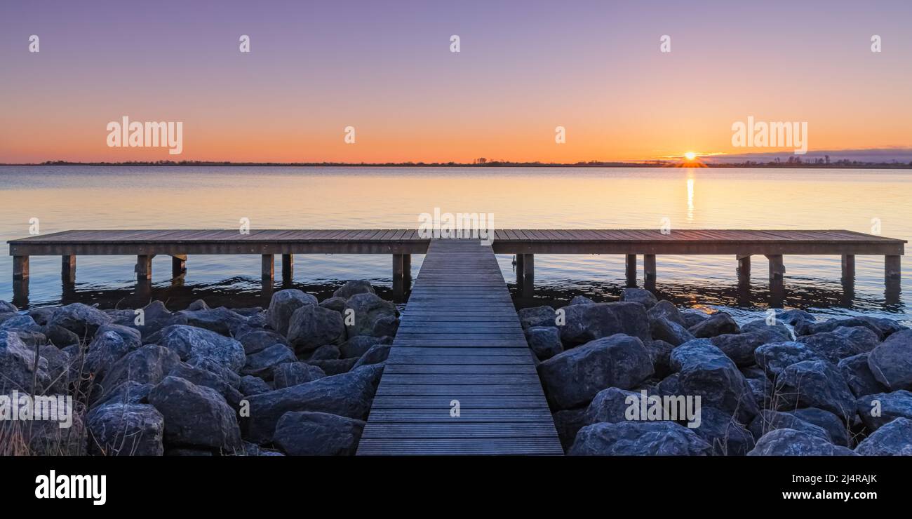 Das Schildmeer ist ein See in der Region Duurswold in der niederländischen Provinz Groningen zwischen Schildwolde und Overschild. Die Duurswold Drainage Stockfoto