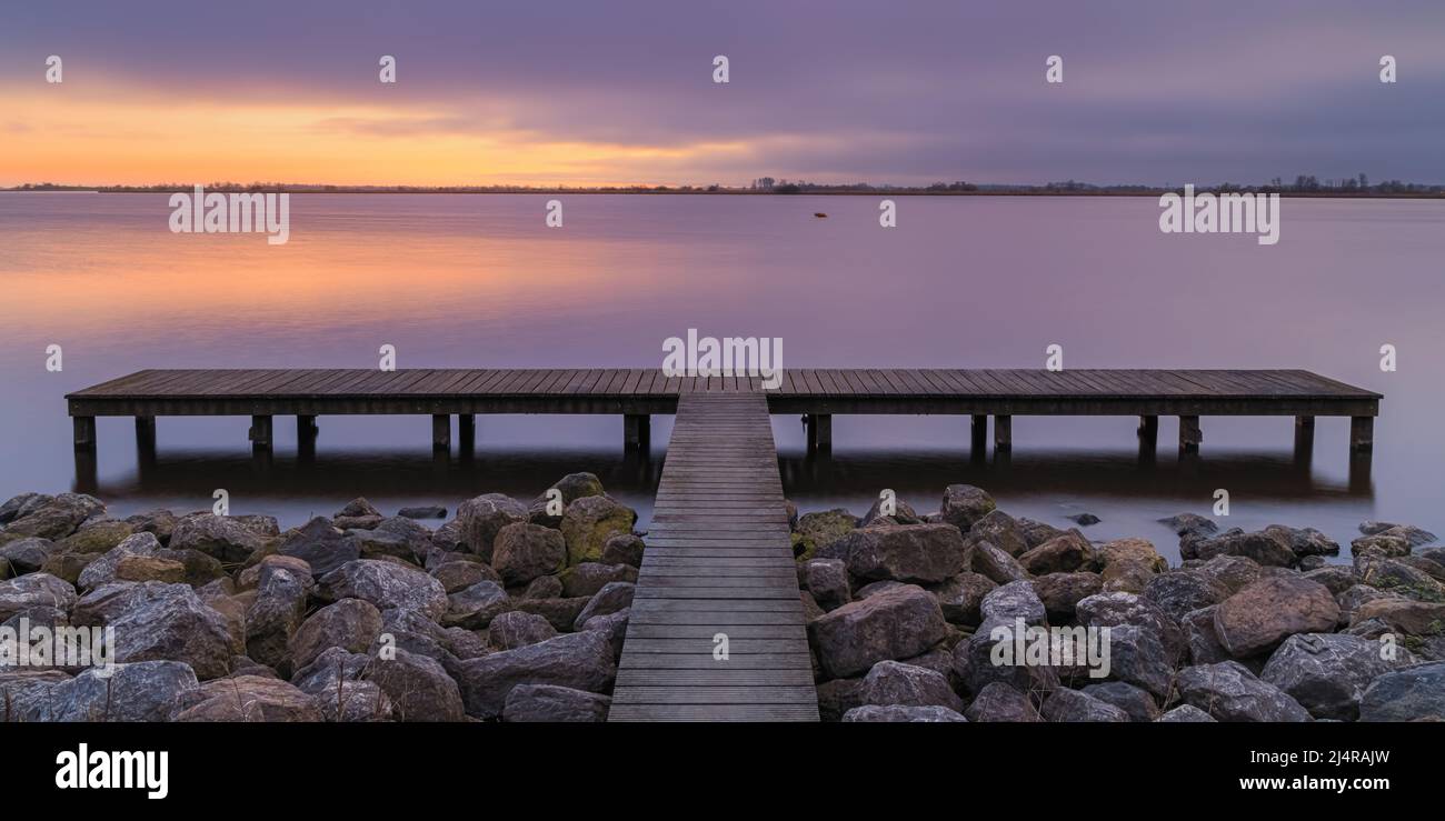 Schildmeer ist ein See in der Region Duurswold in der niederländischen Provinz Groningen zwischen Schildwolde und Overschild. Die Duurswold Drainage Kann Stockfoto