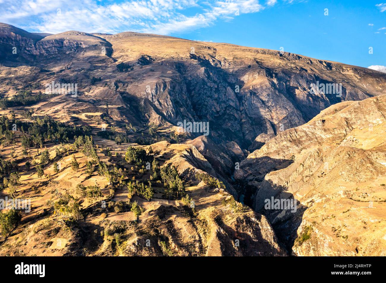Dramatische Sicht auf die Anden in Peru Stockfoto