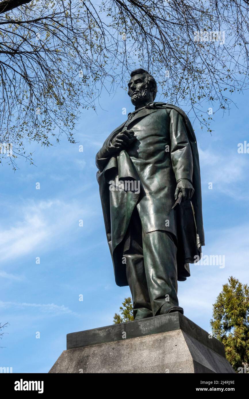 Abraham Lincoln Bronzestatue auf dem Union Square, NYC, USA 2022 Stockfoto