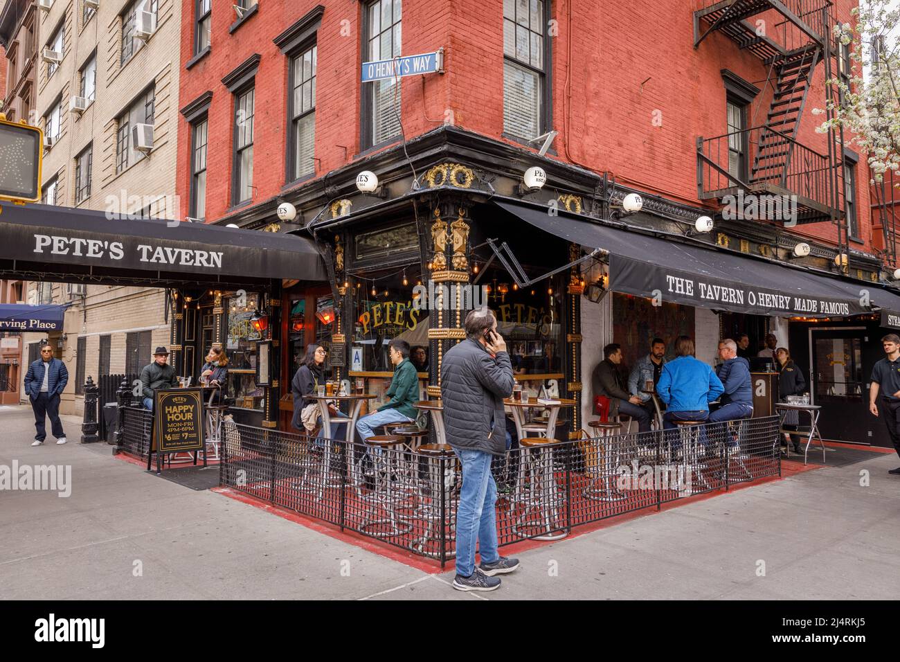 Pete's Tavern in der Nähe des Gramercy Park war O'Henry's Lieblingstränke, New York, NY, USA. Stockfoto