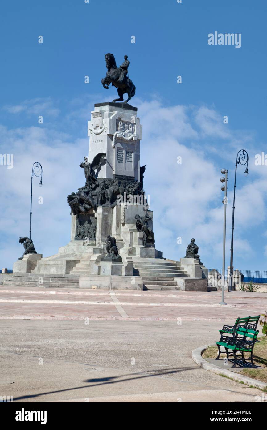 Kuba, Havanna. Denkmal für Jose Antonio Maceo, kubanischer Unabhängigkeitsheld. 1845-1896. Stockfoto