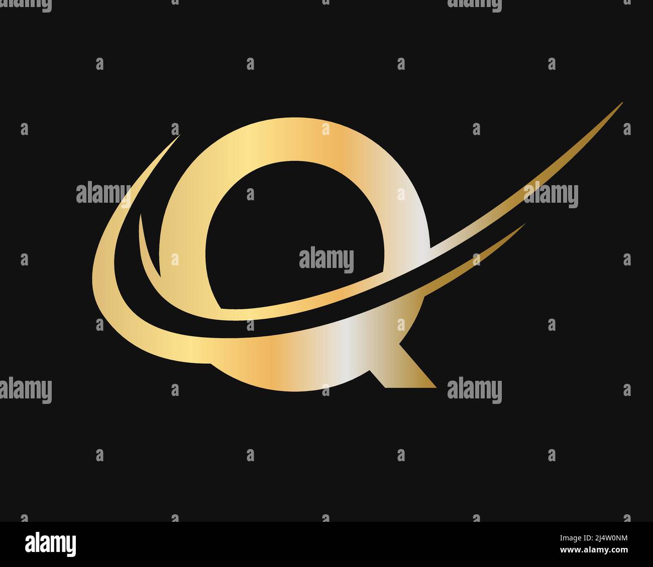 Moderne Q-Buchstaben-Logo-Design-Vektor-Vorlage. Abstraktes Q-Logo im Buchstaben Stock Vektor