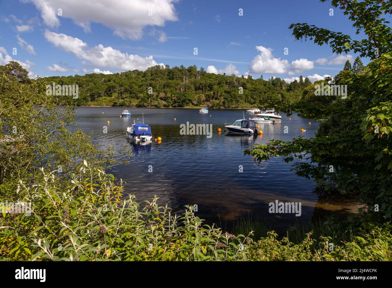 Boote in Aldochlay, Loch Lomond, Schottland Stockfoto