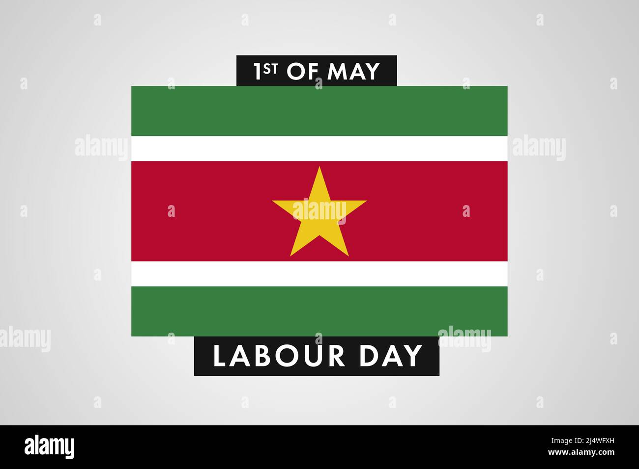 Suriname Labor Day. Internationaler Weltarbeitertag im Suriname-Hintergrund, Banner oder Poster Stockfoto