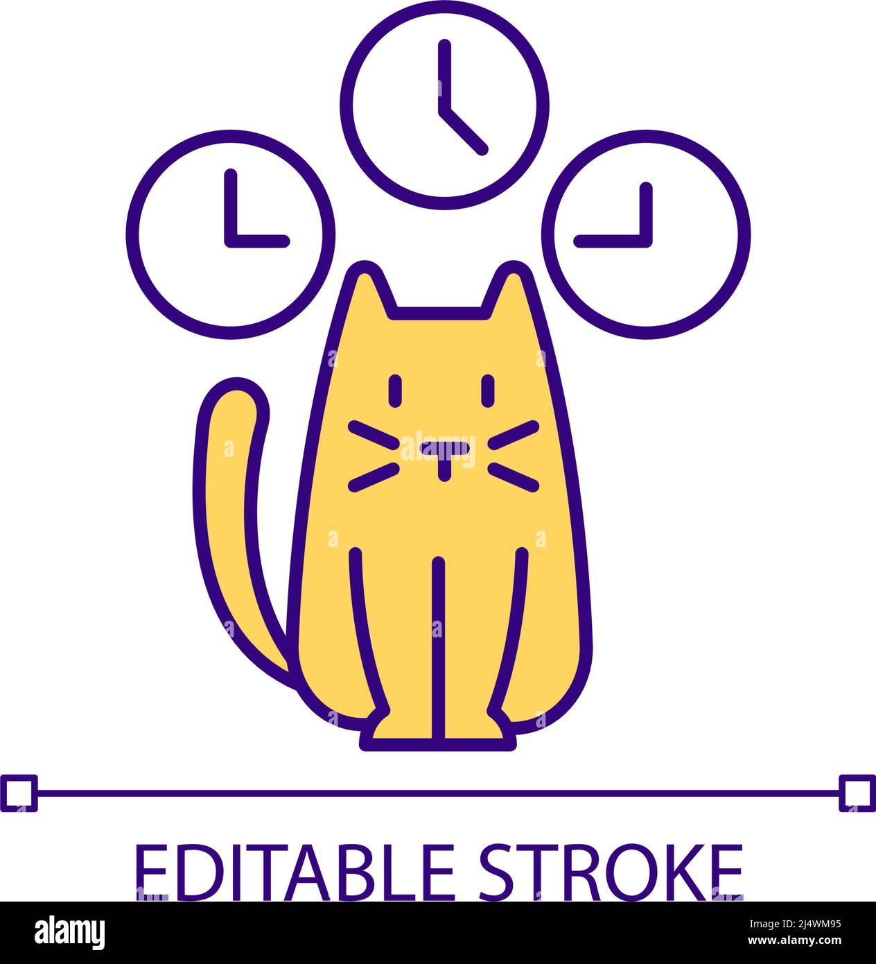 Unblinkendes Stare des CAT-RGB-Farbsymbols Stock Vektor