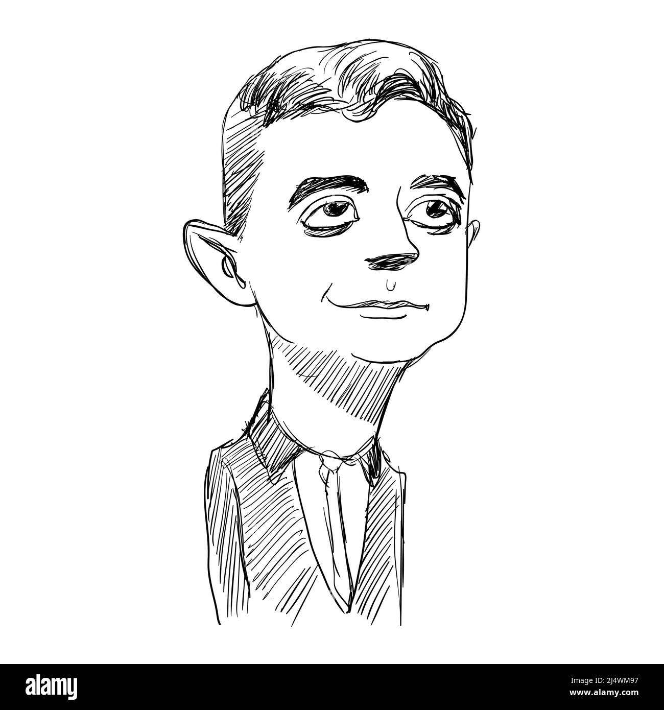 Zelensky Karikatur Illustration isolierter Vektor Stock Vektor