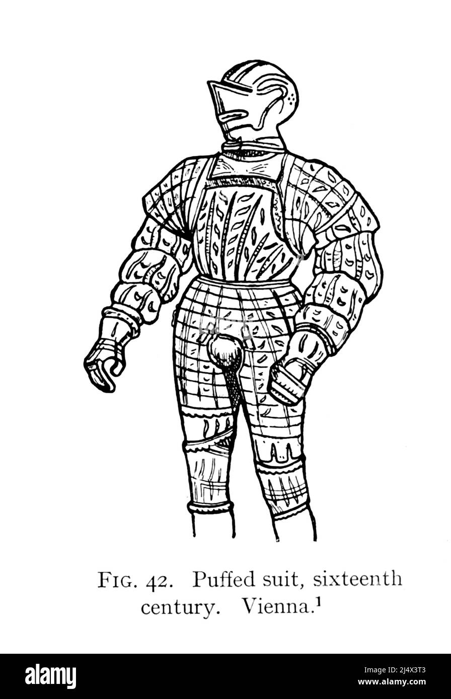 Puffanzug, sechzehnten Jahrhundert. Wien. Aus dem Buch ' Armor & Weapons ' von Charles John Ffoulkes, Verlag Oxford Clarendon Press 1909 Stockfoto