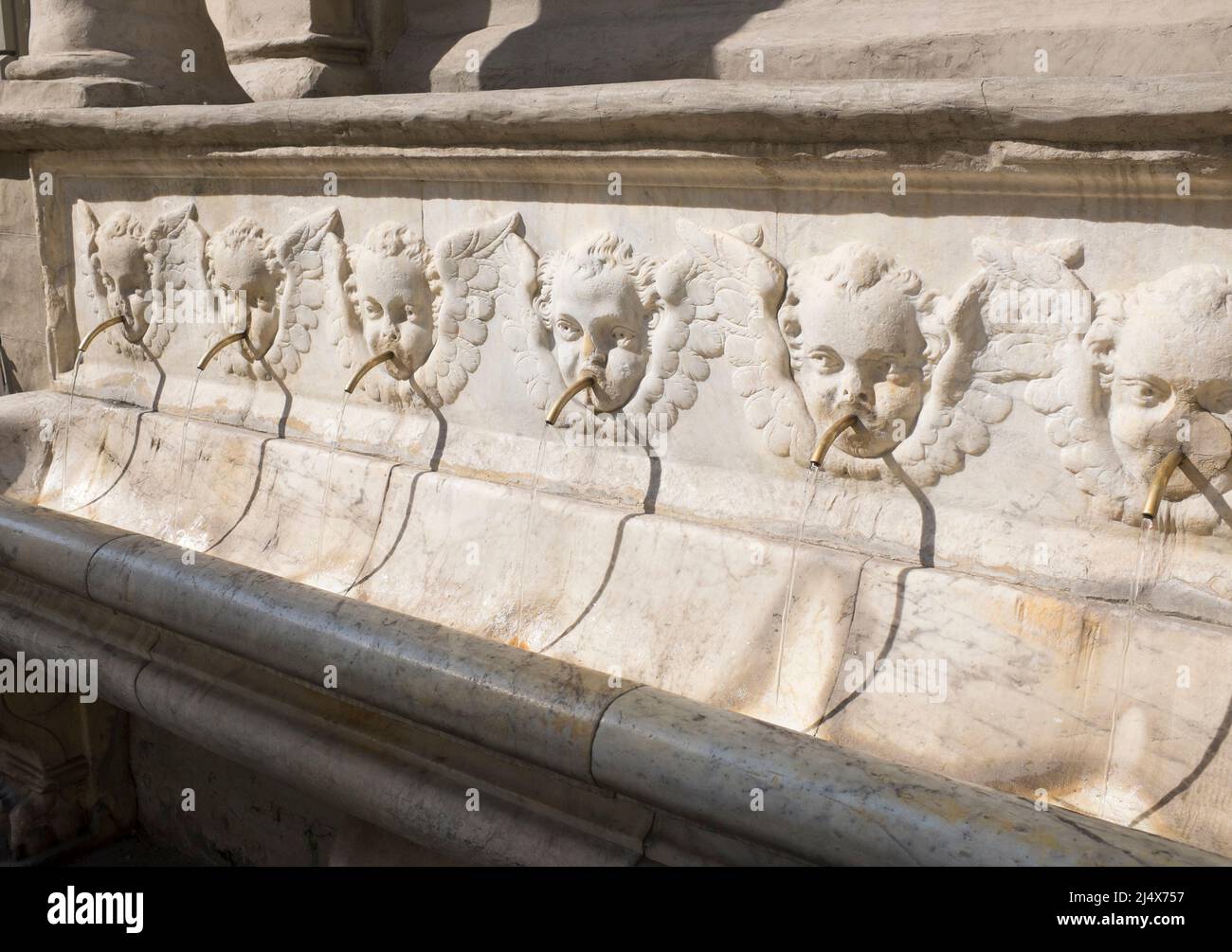 Street Fountain Florenz Italien Stockfoto