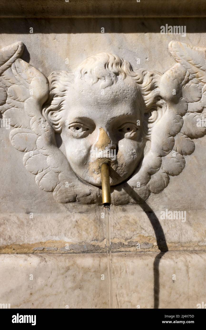 Street Fountain Florenz Italien Stockfoto