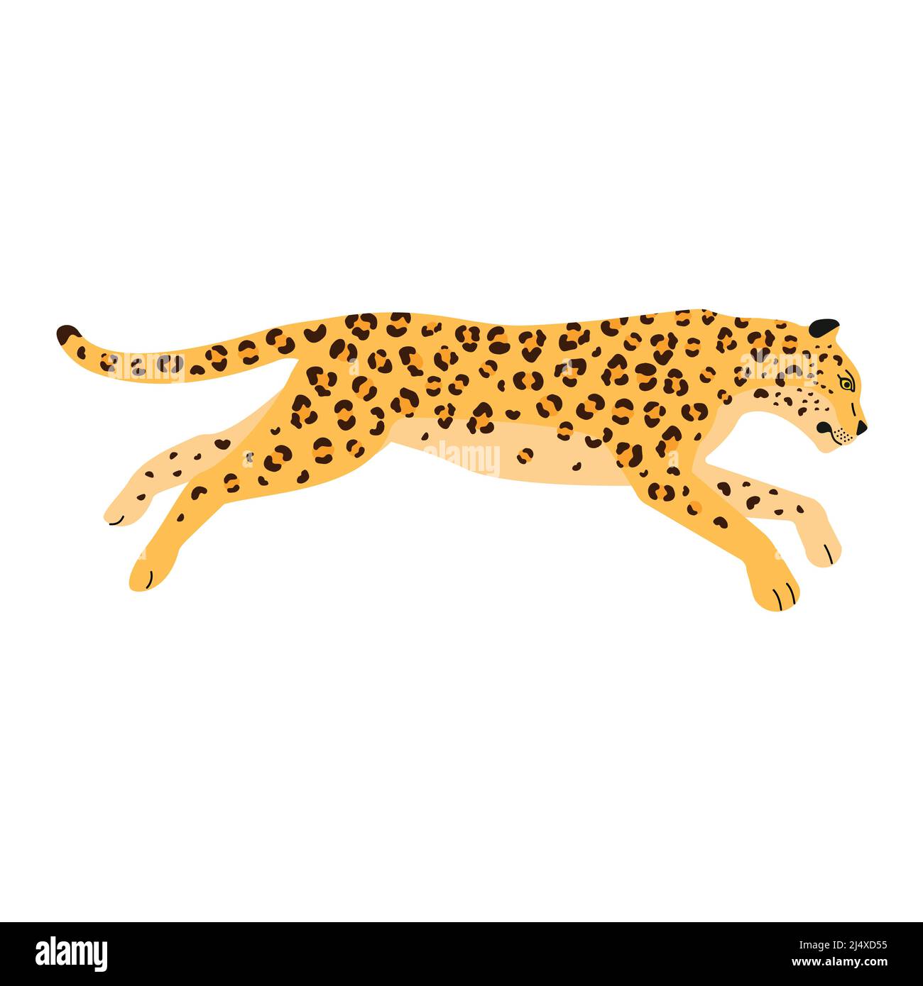 Vektor flachen Leoparden Stock Vektor