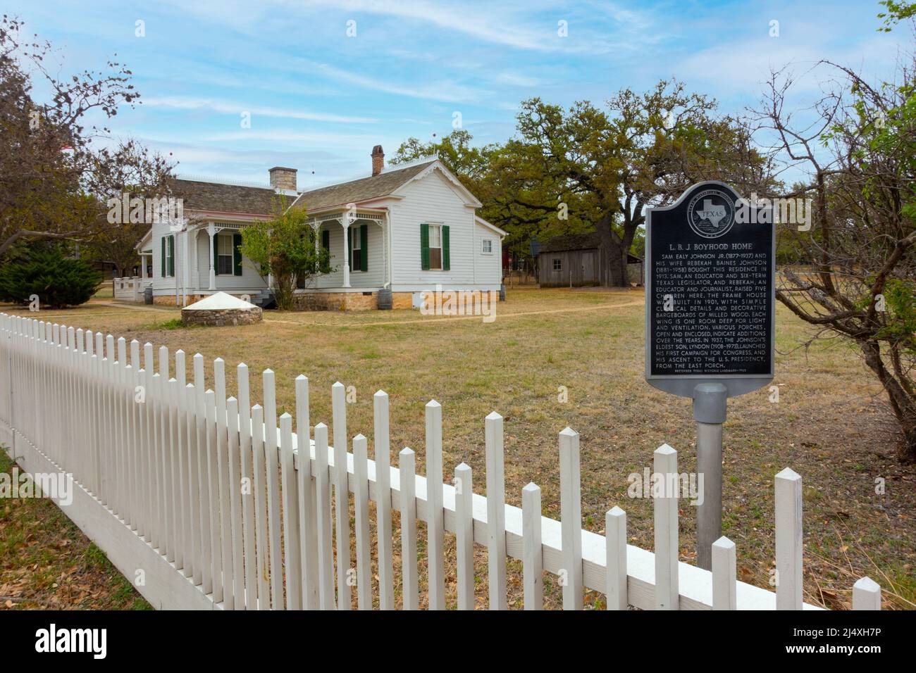 USA Texas TX Johnson City Lyndon Baines Johnson LBJ Boyhood Home Museum Ranch Hill Country Stockfoto