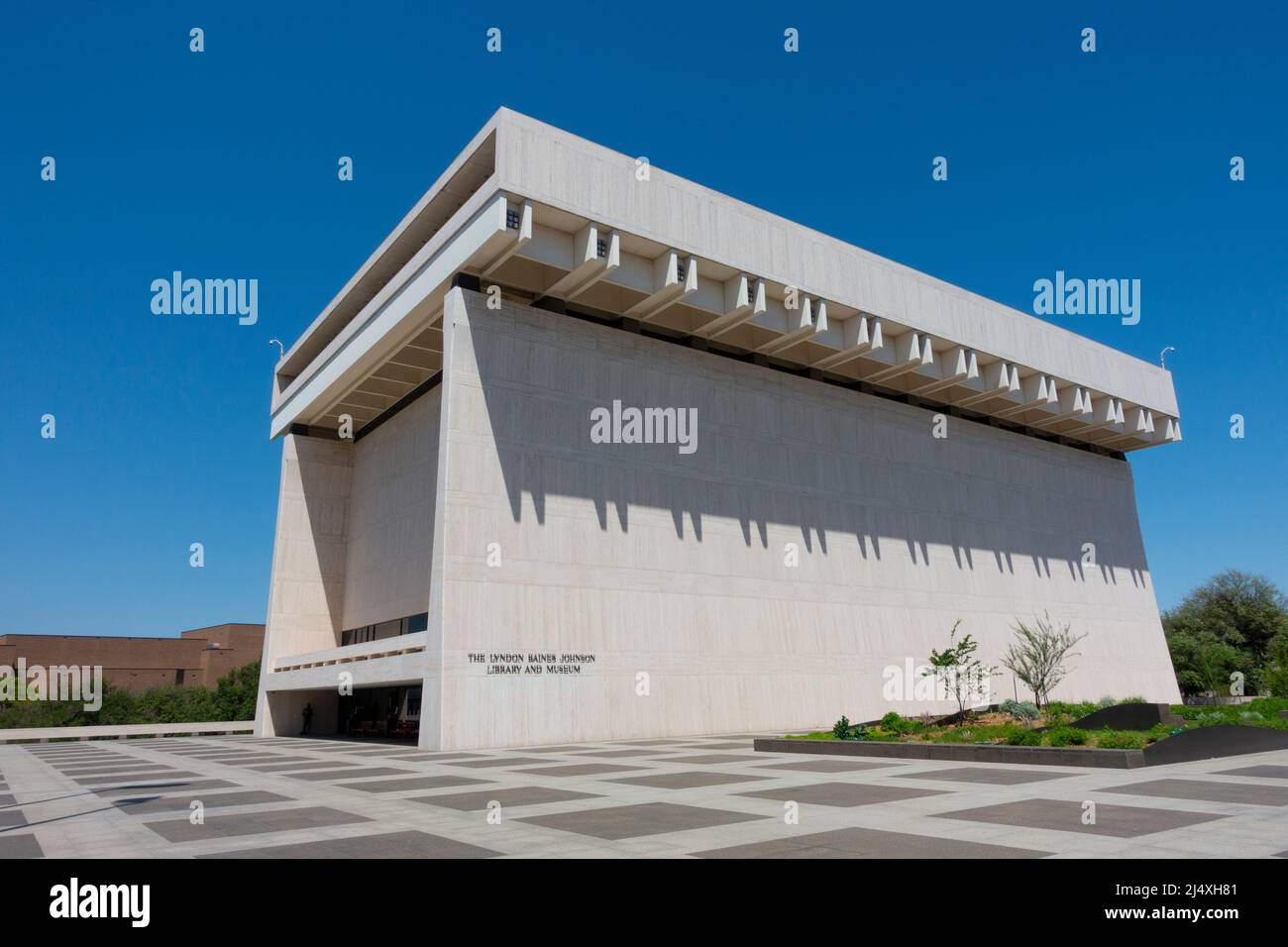 USA Austin Texas TX Außenansicht der Lyndon Baines Johnson LBJ Library and Museum Präsident der Vereinigten Staaten Stockfoto