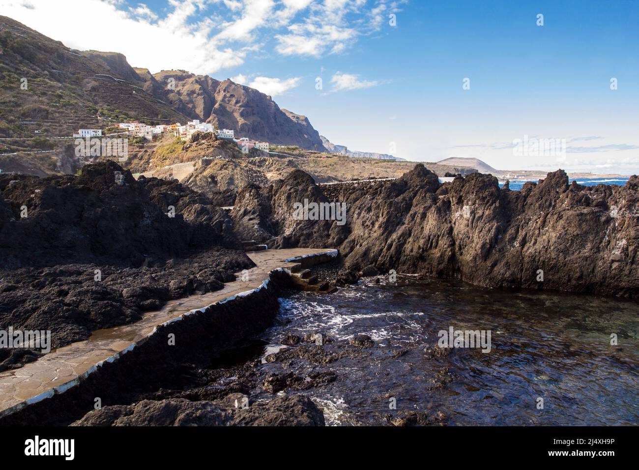 Natürliche Pools El Caletón in Garachico. Teneriffa, Kanarische Inseln, Spanien. Stockfoto
