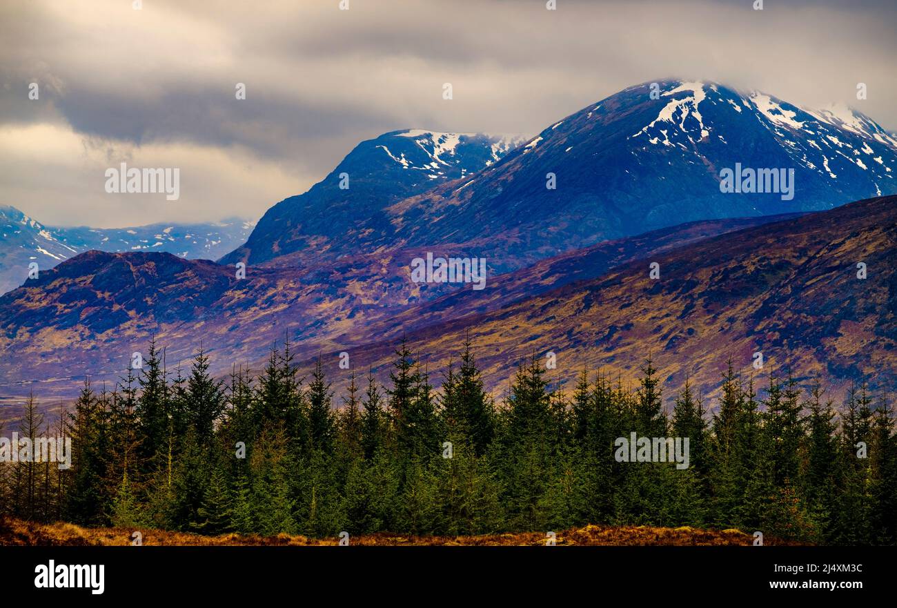 Landschaft am Loch Loyne, dem schottischen Hochland Stockfoto