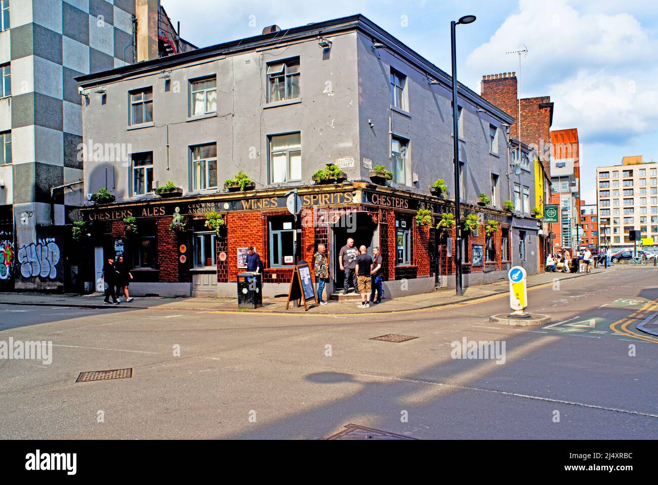 The Crown and Anchor Pub, Hilton Street, Manchester, England Stockfoto
