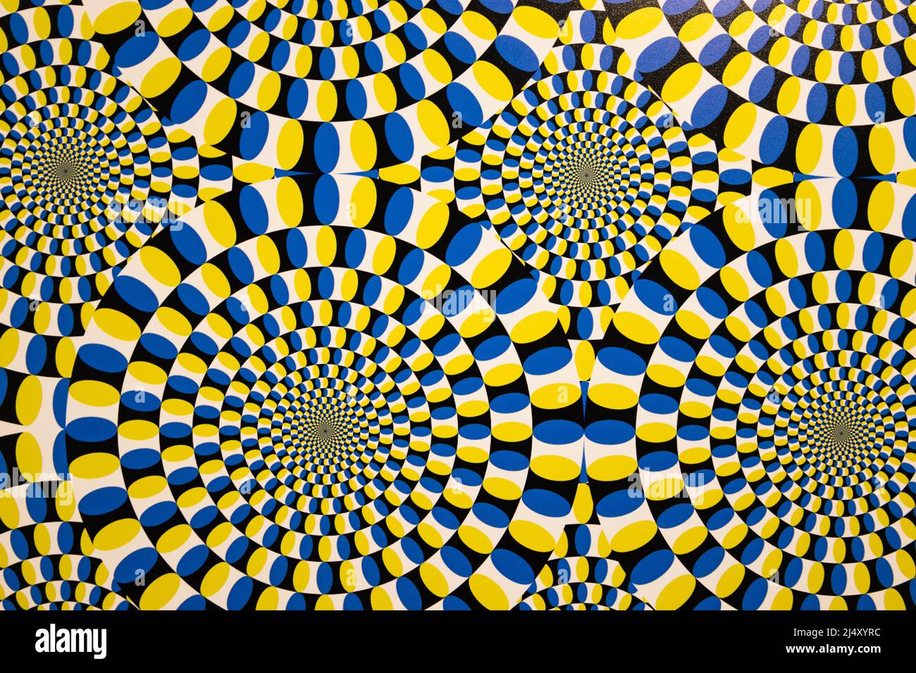 Abstrakte Illusion Hintergrund mit der Illusion von Bewegungsobjekten Stockfoto