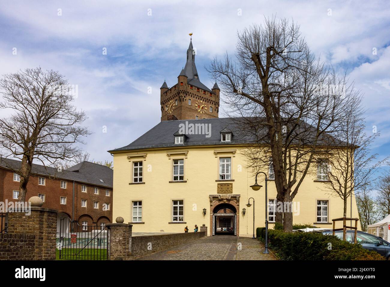 Schwanenburg mit Schwanenturm, dem Wahrzeichen der Stadt Kleve Stockfoto